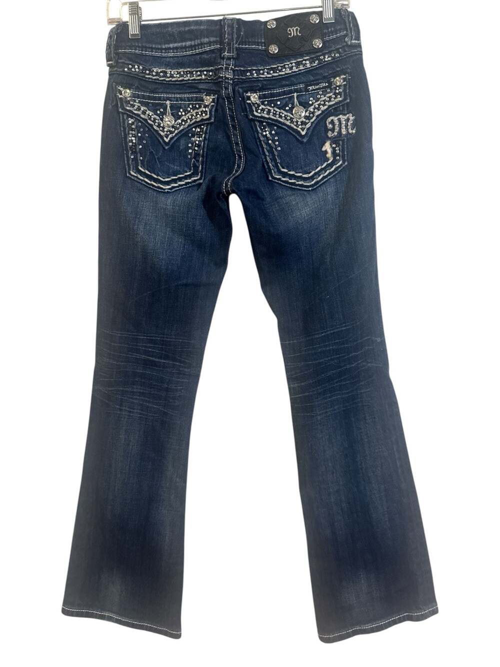 Miss Me JE5453B7R Bootcut Rhinestone Sequin Pocket Jeans